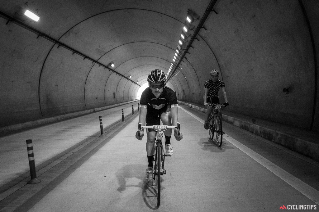 In addition to the bridges there were a number of tunnels to traverse during the ride.