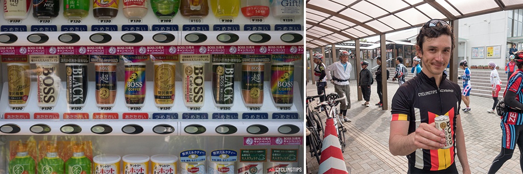 Vending machines like this are seemingly omnipresent in Japan. Aaron took a great liking to the Boss canned coffee. Tastes better than you might expect.