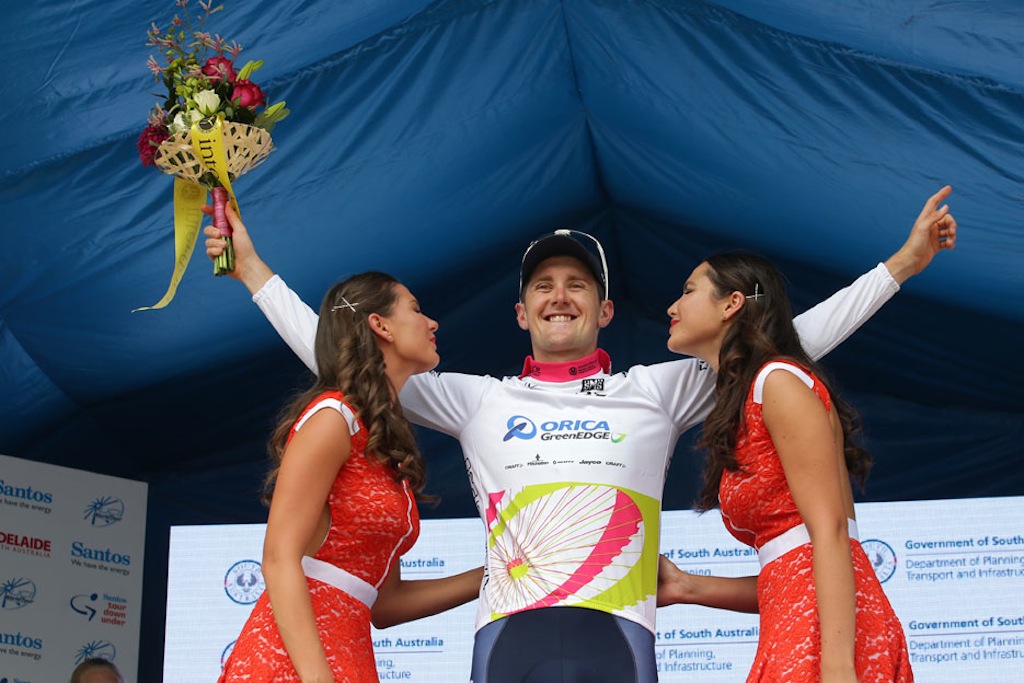 Luke Durbridge won the best young rider's jersey on the opening stage, as well as the most competitive rider award.