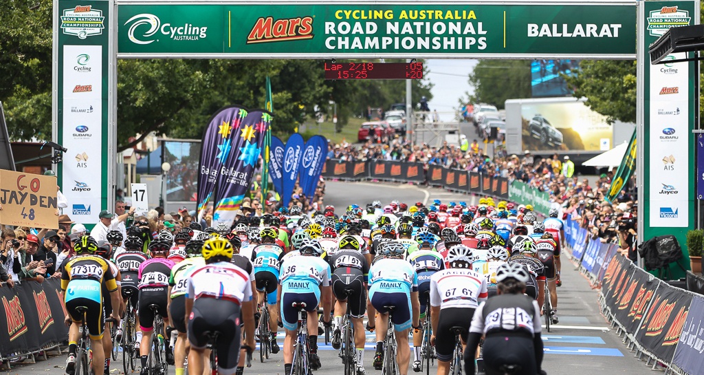 The elite men's road race was contested over 18 laps of a 10.2km circuit  that started and finished in Buninyong.