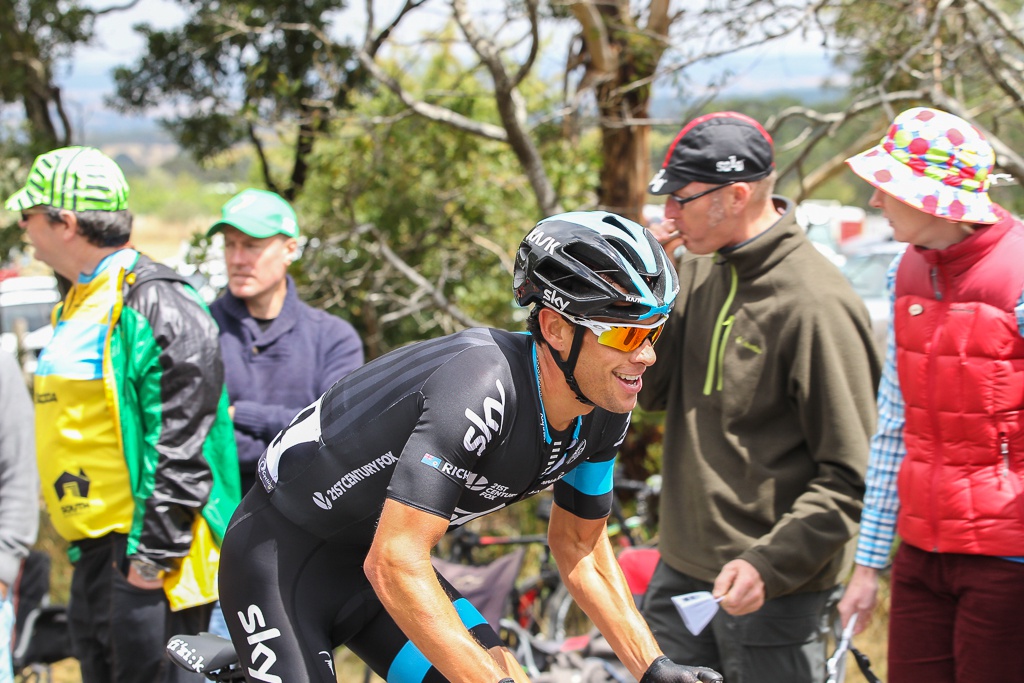 It's often hard to tell whether Richie Porte is smiling or grimacing. That said, he looked very comfortable in the peloton all day and only really hit out in the closing laps, when the race was more or less over.