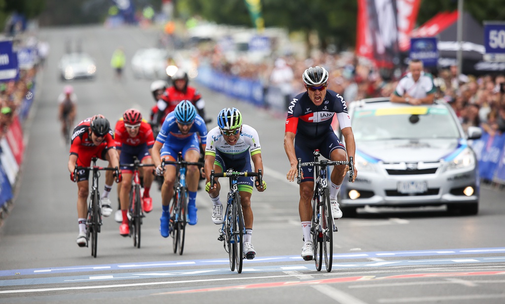 Haussler did enough to beat Caleb Ewan and Neil van der Ploeg in the final sprint ...