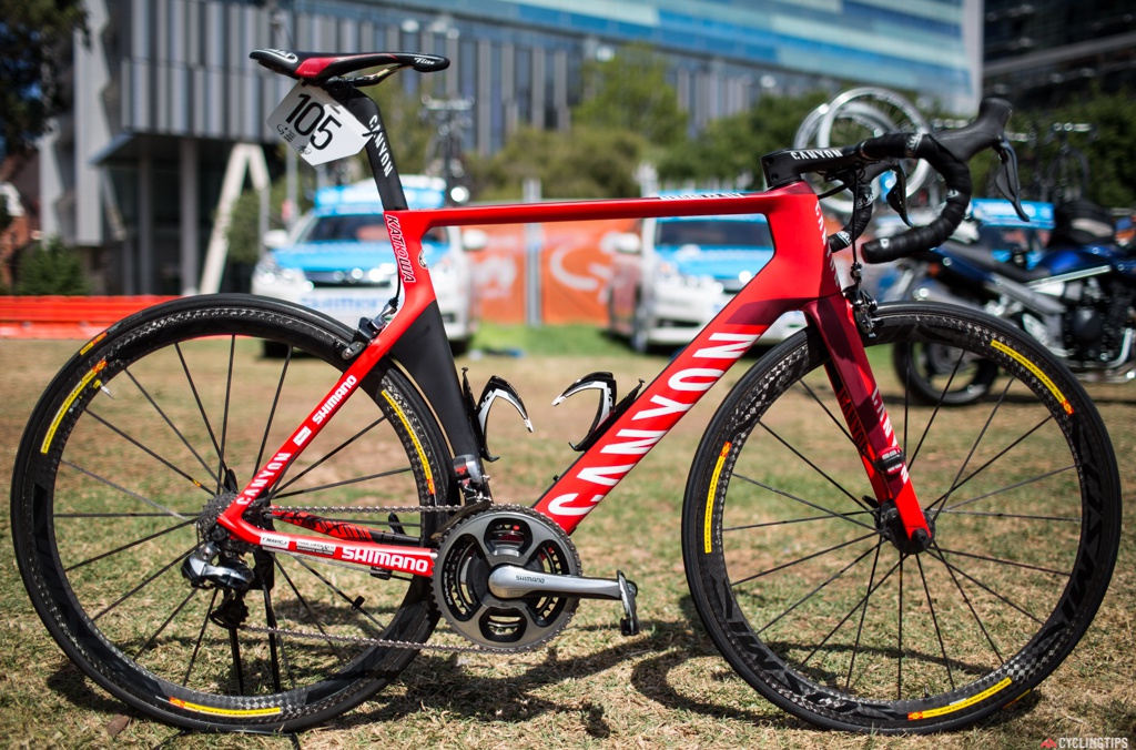 Katusha is still on Canyon bikes and using the new Aeroad CF SLX. Katusha also rides a selection of the Canyon Ultimate CF SLX bikes. You can read our  review here.