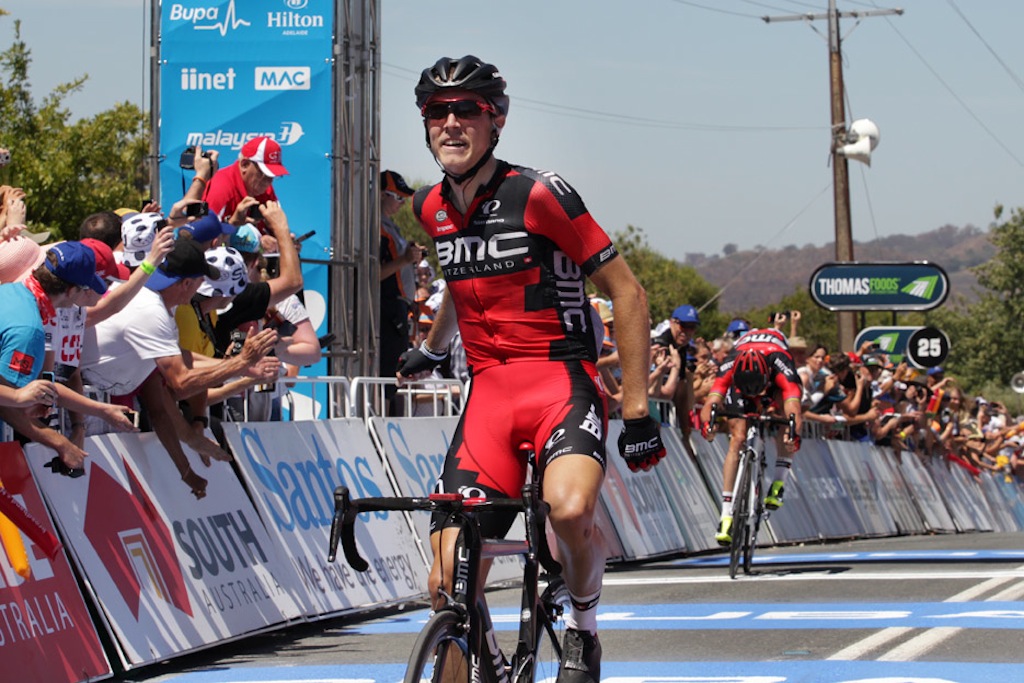 Behind Dennis, Cadel Evans was overpowering Tom Domoulin to take second place.