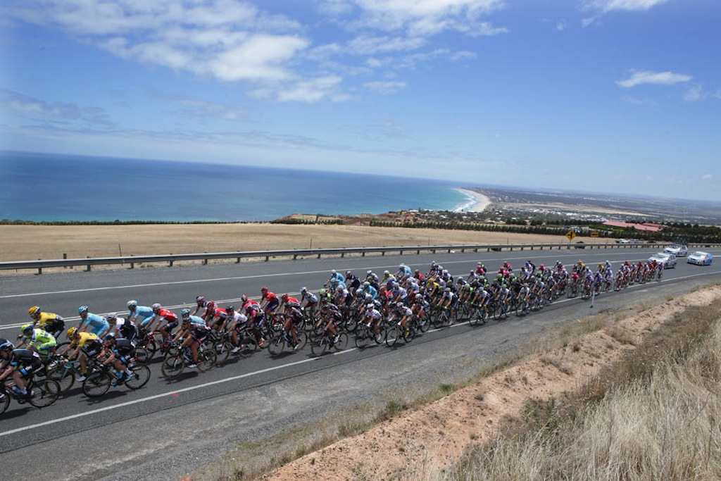 The first section of the stage saw the riders head south out of Adelaide along the coast.