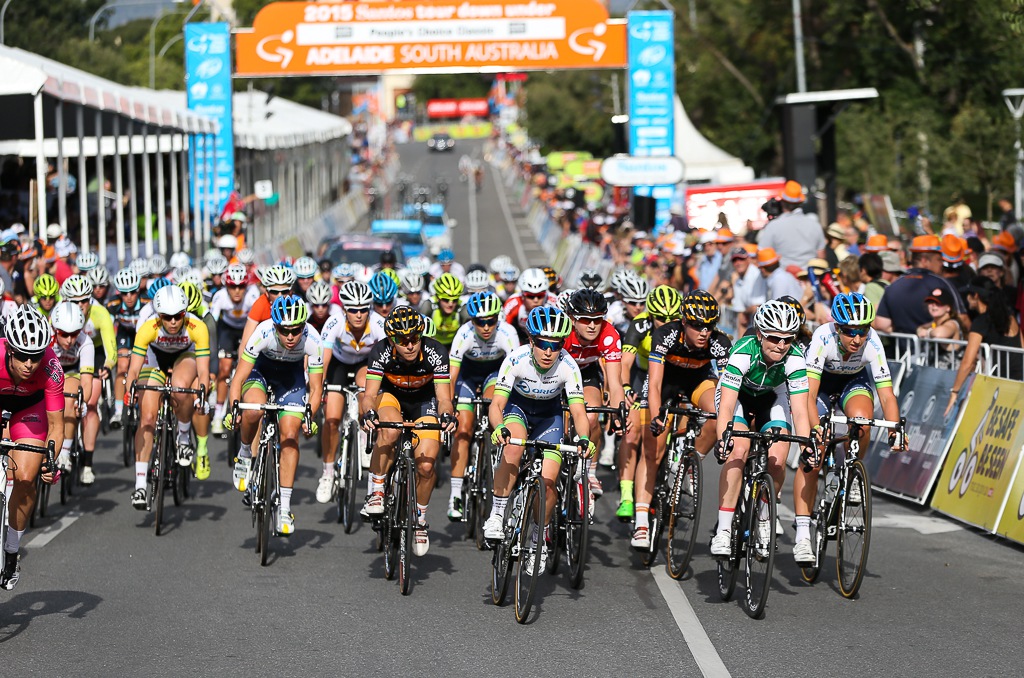 The second stage of the Santos Women's Tour was held on the same East End Adelaide course used for the People's Choice Classic. The women's field enjoyed the large crowds and increased fanfare associated with the Santos Tour Down Under.