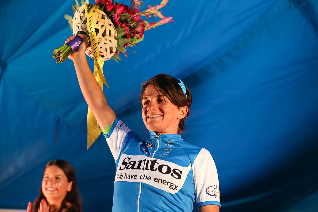 Valentina Scandolara finished in the bunch to retain her race lead and six second advantage overall.