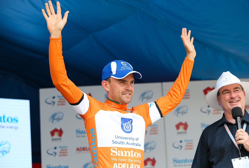 Jack Bobridge not only leads the general classification after the first stage, he also leads the KOM classification and the points classification.