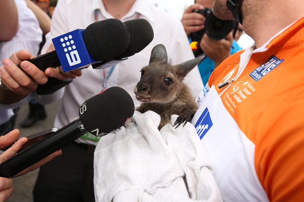 "So Joey, you've been inspired by Aussie cycling legends like Phil 'Skippy' Anderson, what are you hoping to achieve at this year's Tour Down Under?"