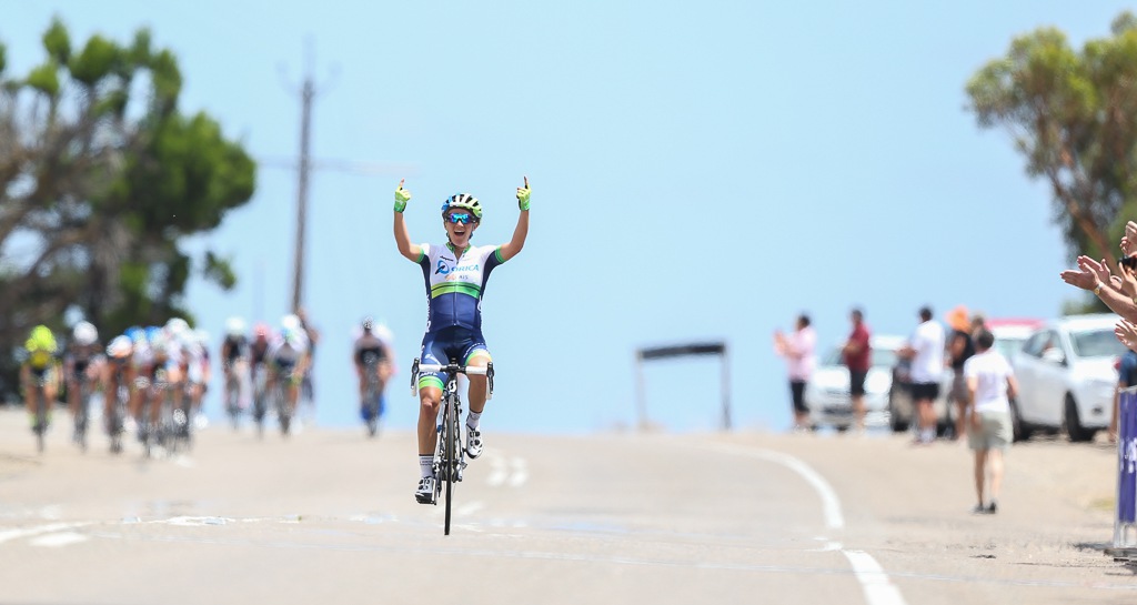 Valentina Scandolara (Orica-AIS) launched a perfectly timed attack on the opening stage of the Santos Women's Tour.