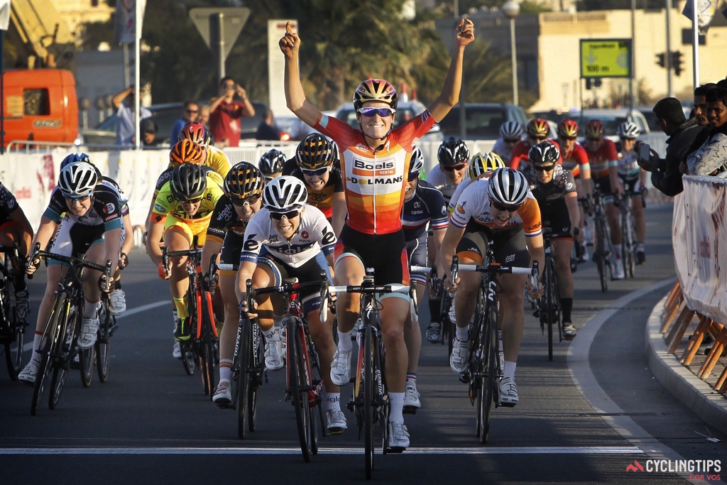 Lizzie Armitstead (Boels-Dolmans) gives her team a second win in as many days. Armitstead’s teammate and overnight race leader Ellen van Dijk finished in eighth place on the stage after playing a critical role in the Boels-Dolmans lead-out.