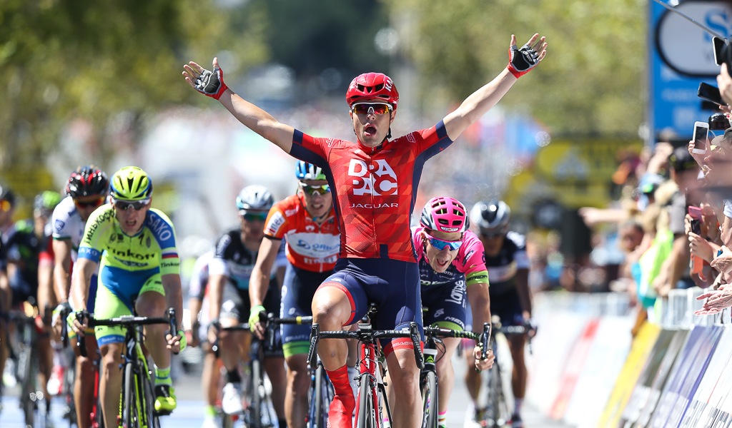 Wouter Wippert wins stage 6 of the 2015 Santos Tour Down Under, the team's biggest-ever win.