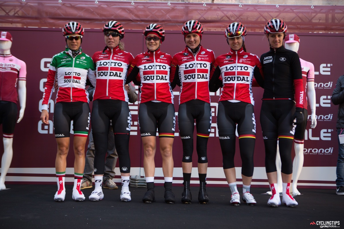 Every rider that lined up for Strade Bianche seemed to recognise the importance of the race, which was unexpected for Elena Ceccini. “I was really surprised and also happy,” she said. “I know that really strong riders like Lizzie Armitstead and Tiffany Cromwell wanted to do this race and win this race. In Italy, we know the history of this race as it’s linked to L’Eroica. For us, it’s really important, and I’m really happy that the other girls understand the importance, too.” She added the wearing the tricolore jersey of Italian national champion made the day even more special for her: “It was a really big emotion for me. I saw so many people cheering for me on the road. It doesn’t happen so often in the season because we don’t have so many Italian races. It was really special.”