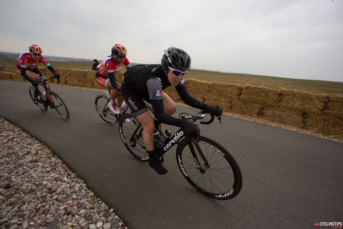 Tiffany Cromwell (Velocio-SRAM) digs deep on the VAMberg.