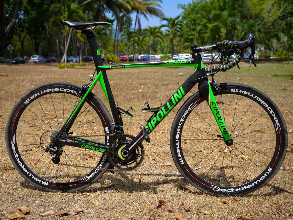 Bardiani-CSF are again this year on Cipollini framesets. It's a truly Italian set up with all components hailing from the team’s home country. Wheels, bars and stems are all supplied by Deda/ Dedelementi. Saddle and bar tape is from Prologo. Campagnolo mechanical Super-Record finishes the build with a Power2Max Campagnolo SR powermeter with head unit from SportTek.