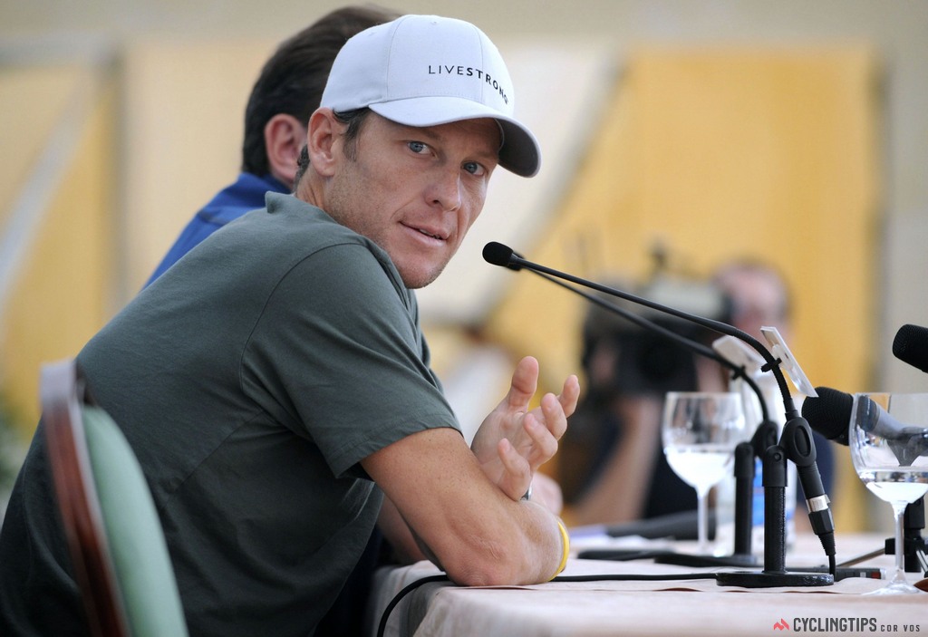 conference de Presse - Lance Armstrong en Alberto Contador