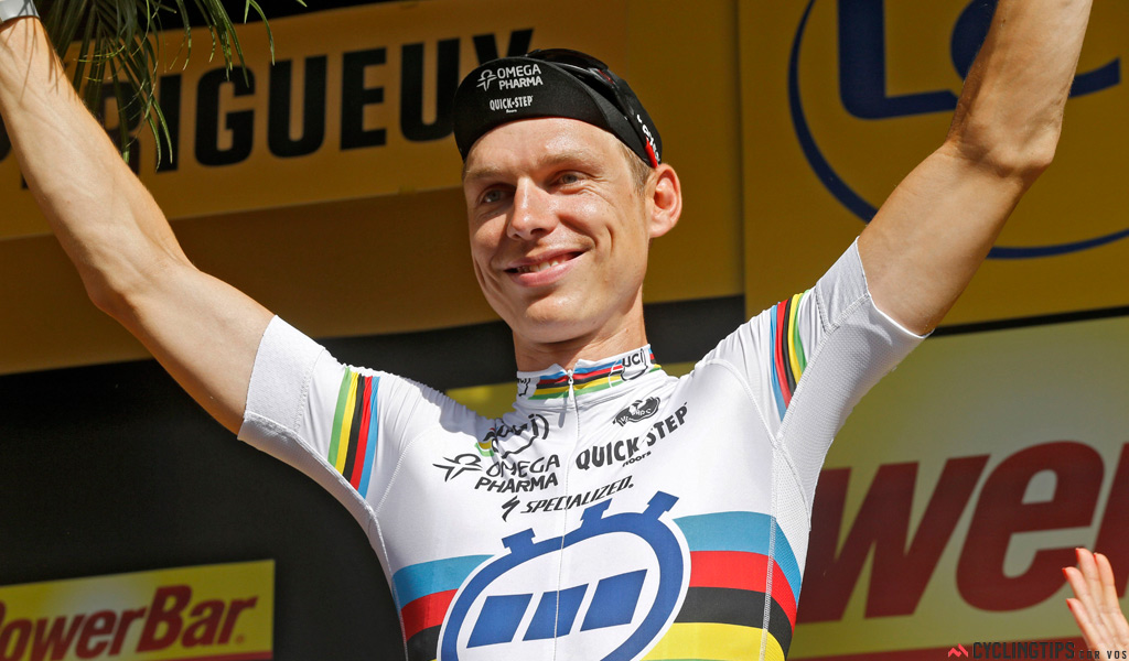 Tony Martin said after the race, "I was under pressure. Everyone expected me to win. But honestly, it's a bit like that before all the time trials. I've learnt how to deal with this kind of pressure."