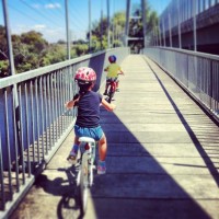 @cyclingtips #WYMTM2012 - Heyington bridge over the Yarra River on a beautiful sunny summers morning