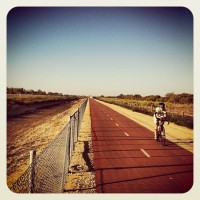 Freeway bike ride