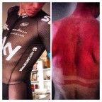 Putting sunscreen underneath your jersey isn't something you usually need to think of. Outch