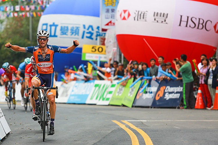 Wins for Nathan Earle on the UCI Asia Tour, such as this one at the Tour of Taiwan, were crucial to securing a contract with Team Sky.