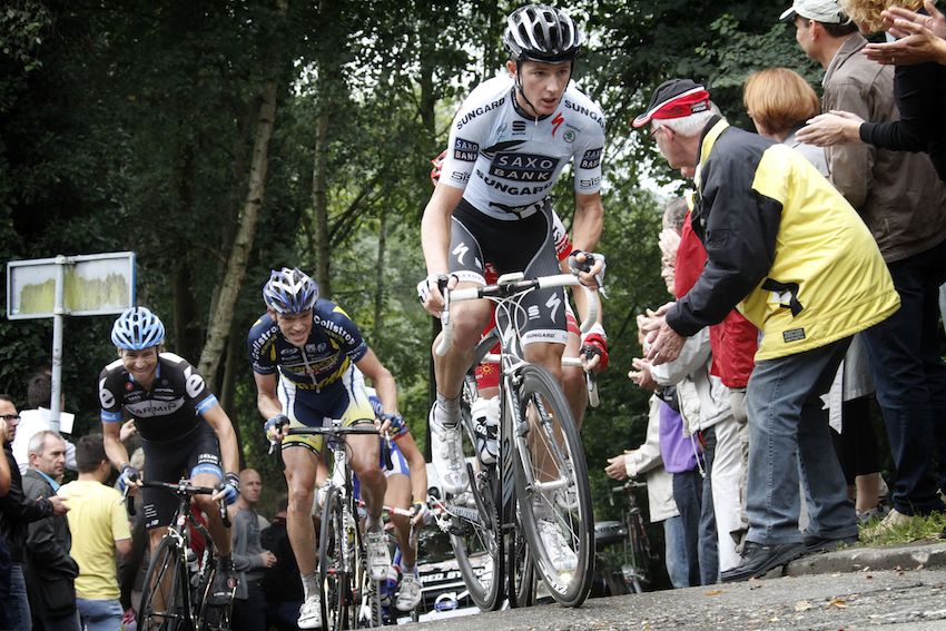 Tanner got his first WorldTour contract with Saxo Bank in 2011.