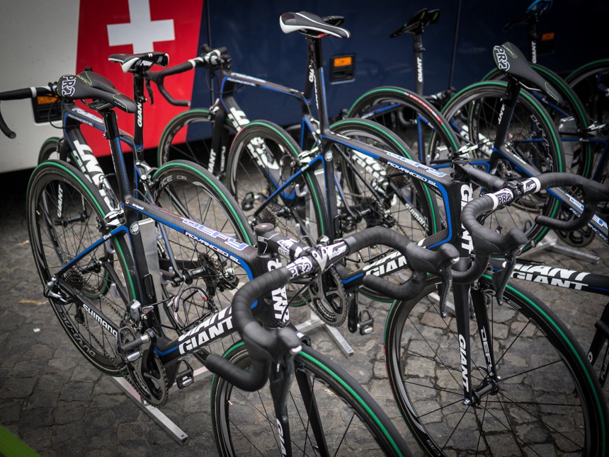 Giant-Shimano will be using the Defy carbon model. This again is due to its slacker angles and longer wheel base. 