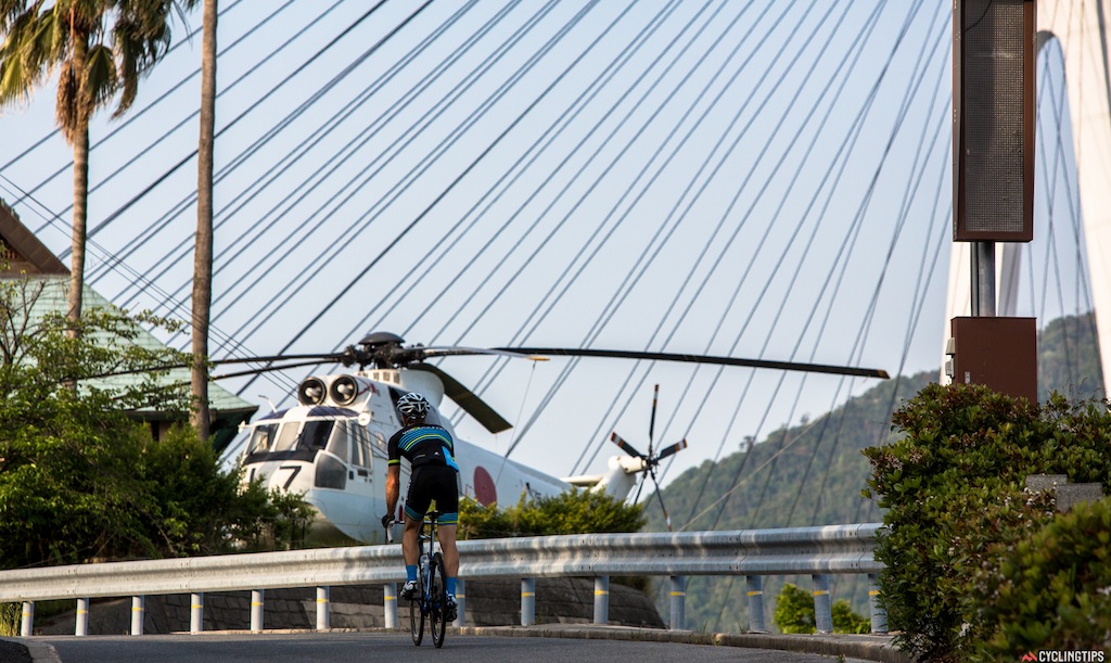 One of the many incredible things you pass by on the Shimanami cycleway