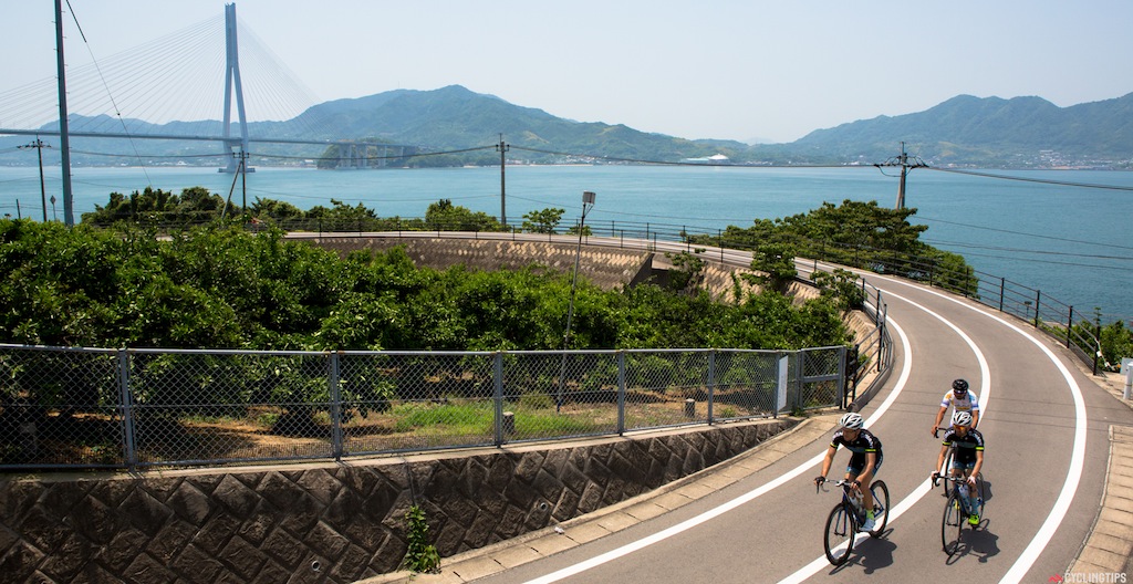 A good portion of the Shimanami Cycleway is bikepath that cyclists get to enjoy without any traffic