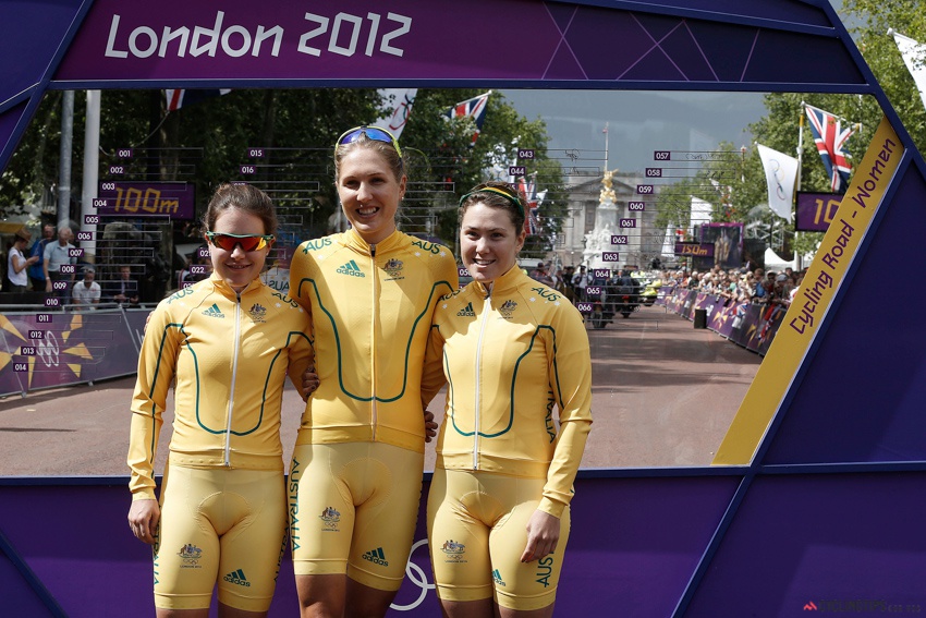 The last major Games Chloe represented Australia in was the 2012 London Olympics. She's pictured here standing alongside Amanda Spratt (left) and Shara Gillow (centre).