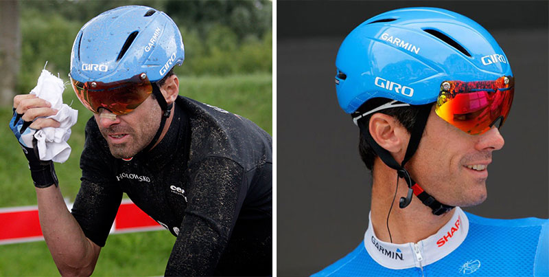 Garmin-Sharp used Giro helmets until they changed to Poc in 2013.